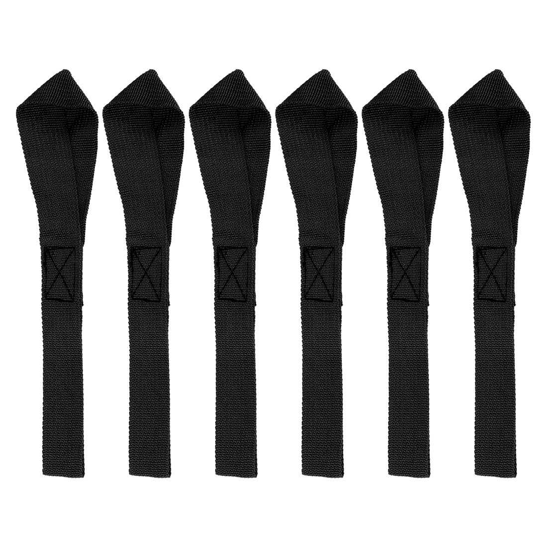 6pcs black 2.5 x 20.5cm cargo belt strap for motorcycle