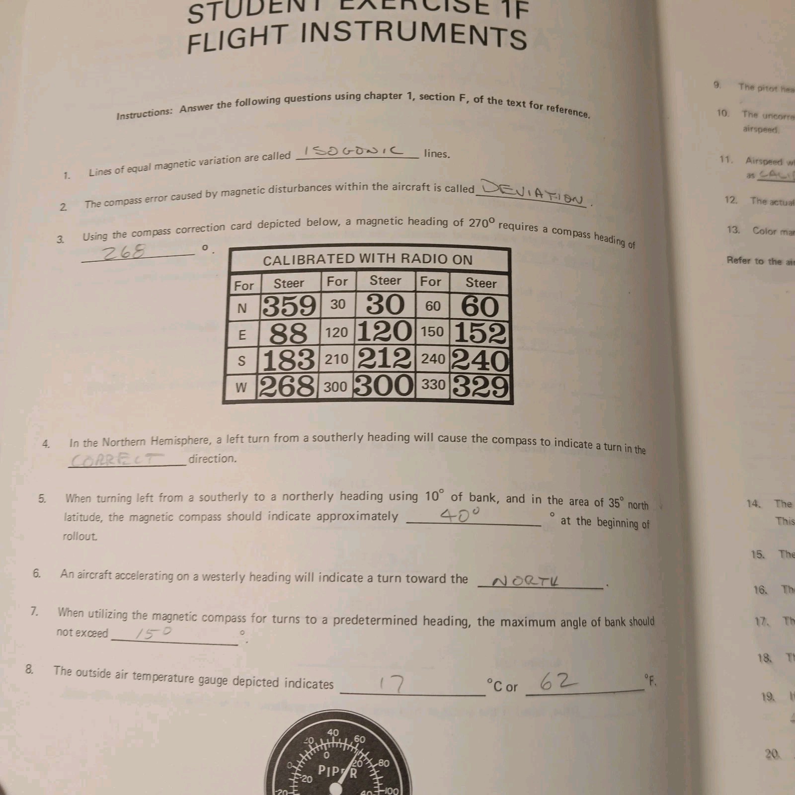 Piper Private Pilot Workbook 1979 Vintage Flight Training Manual