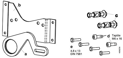 Siemens ASK71.4 Linear Crank Arm Kit With Bracket for GCA & GBB Damper Actuator