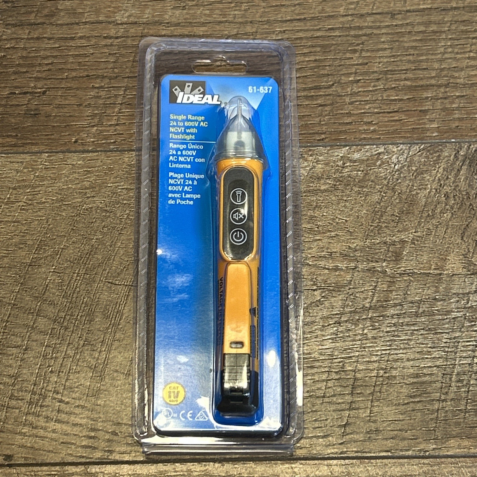 Ideal Single Range 24-600V AC NCVT with Flashlight 61-637 NEW