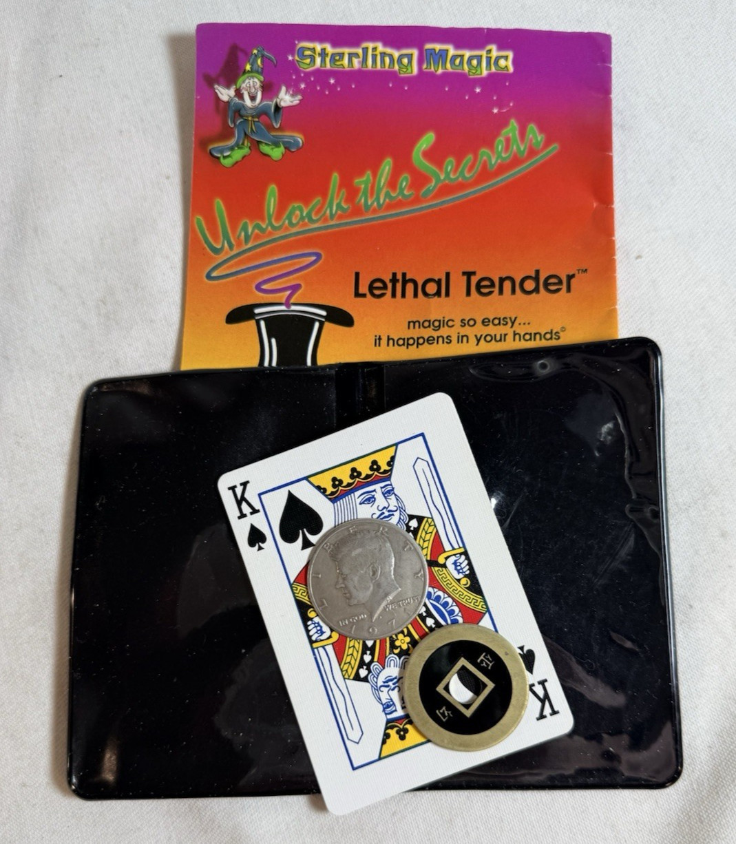 VTG Sterling Magic Lethal Tender Playing Card and Coin Trick Set