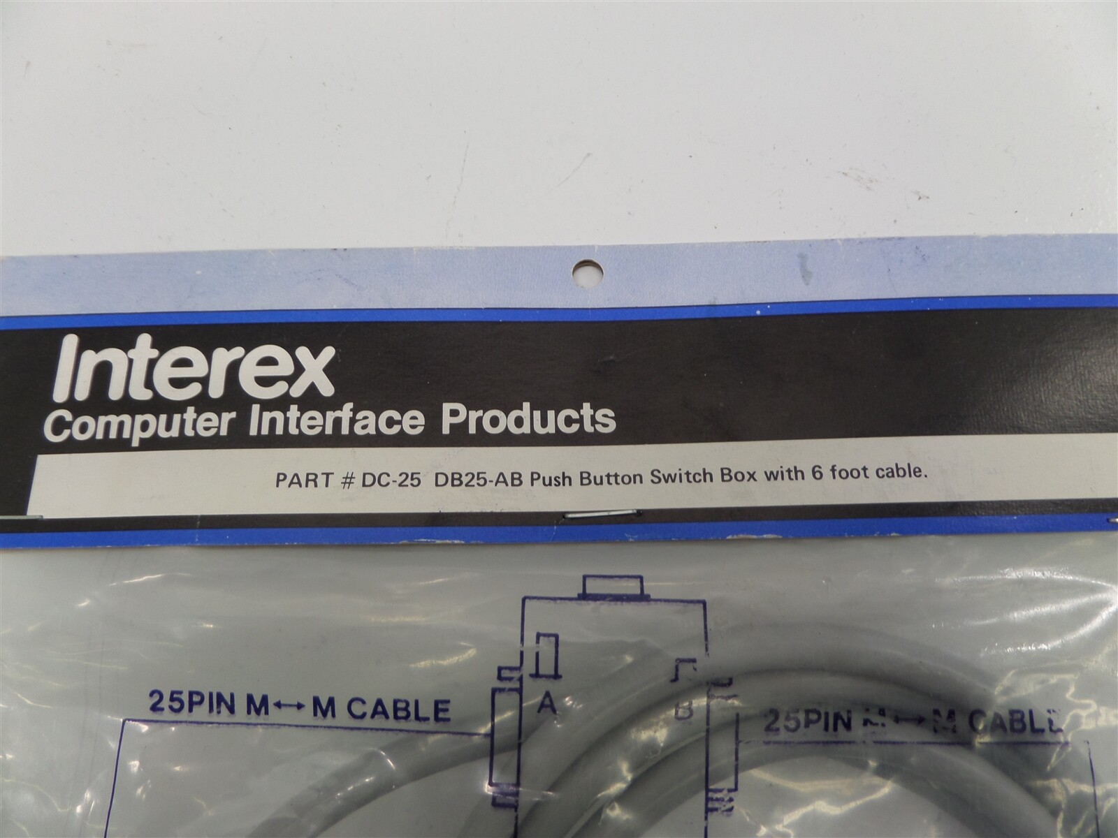 Interex DB25-AB Push Button Switch Box with 6ft Cable DC-25