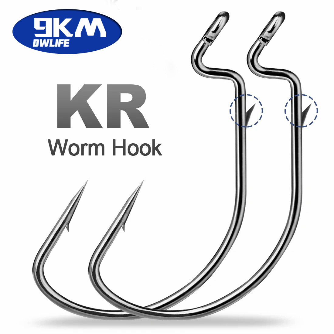 25Pcs Offset Worm Hook Wide Gap Jig Carp Fishing Hook barbed Bass Fishing Tackle
