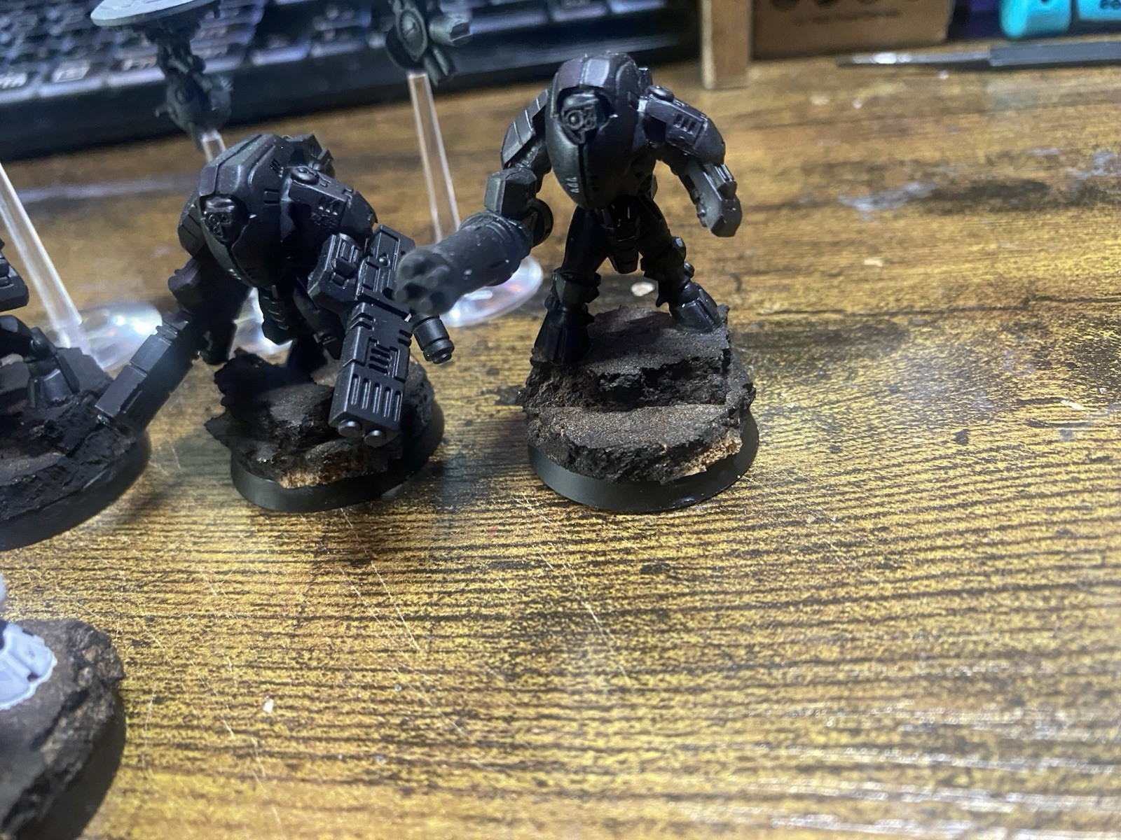 XV26 Stealth Battlesuits Kill Team. Assembled