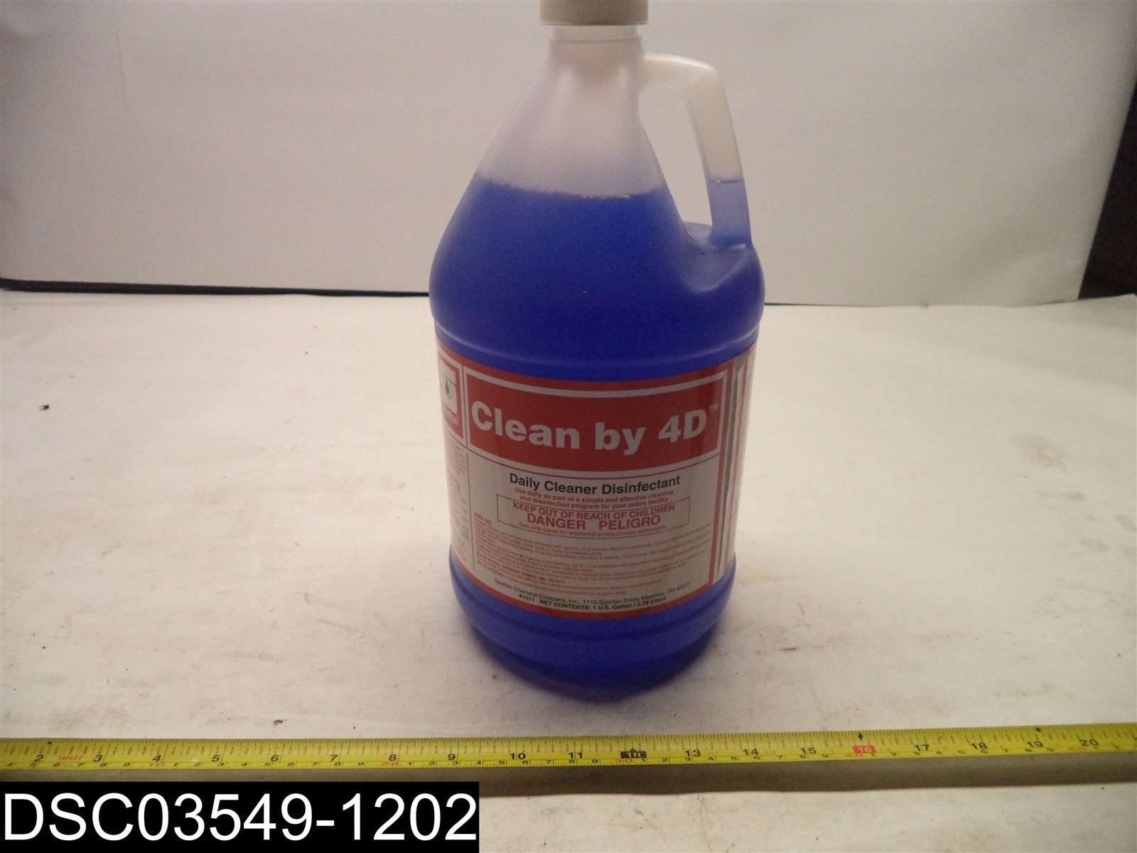 QTY=3 Gal(3X1gal)1011 Spartan Clean by 4D Daily Cleaner 753727707218