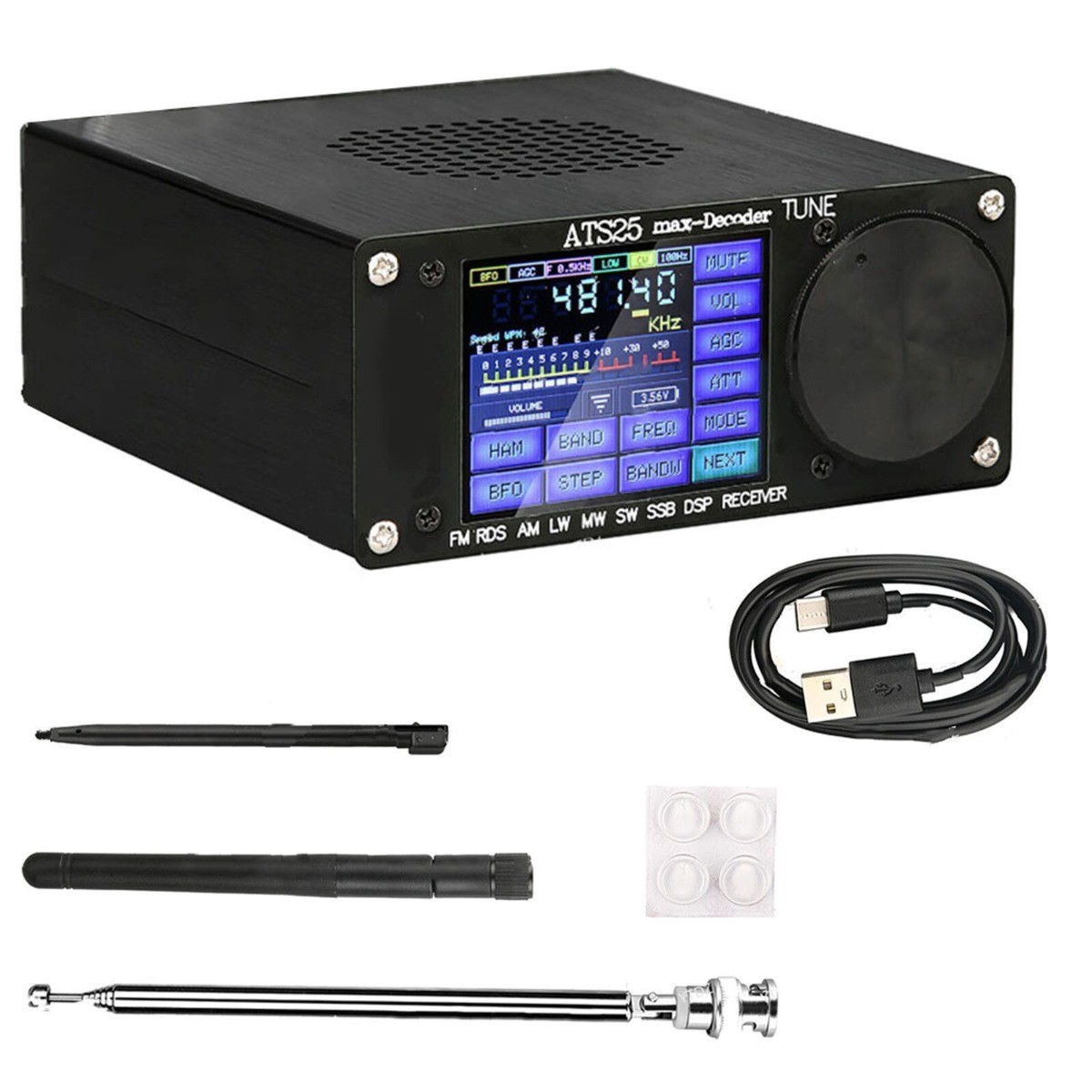 ATS-25max-Decoder Full-Ba N D Receiver Support CW RTTY FT8 FT4 SW For Si4732A10