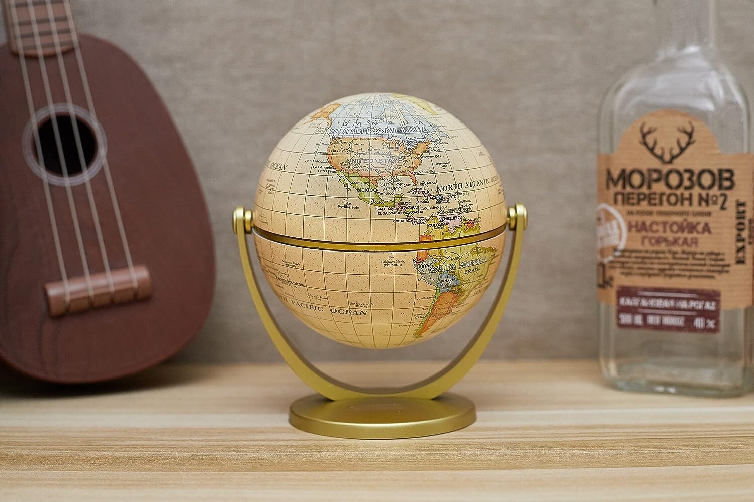 WORLD GLOBE EARTH Map Rotating Geography Ocean Classroom Learning Desktop