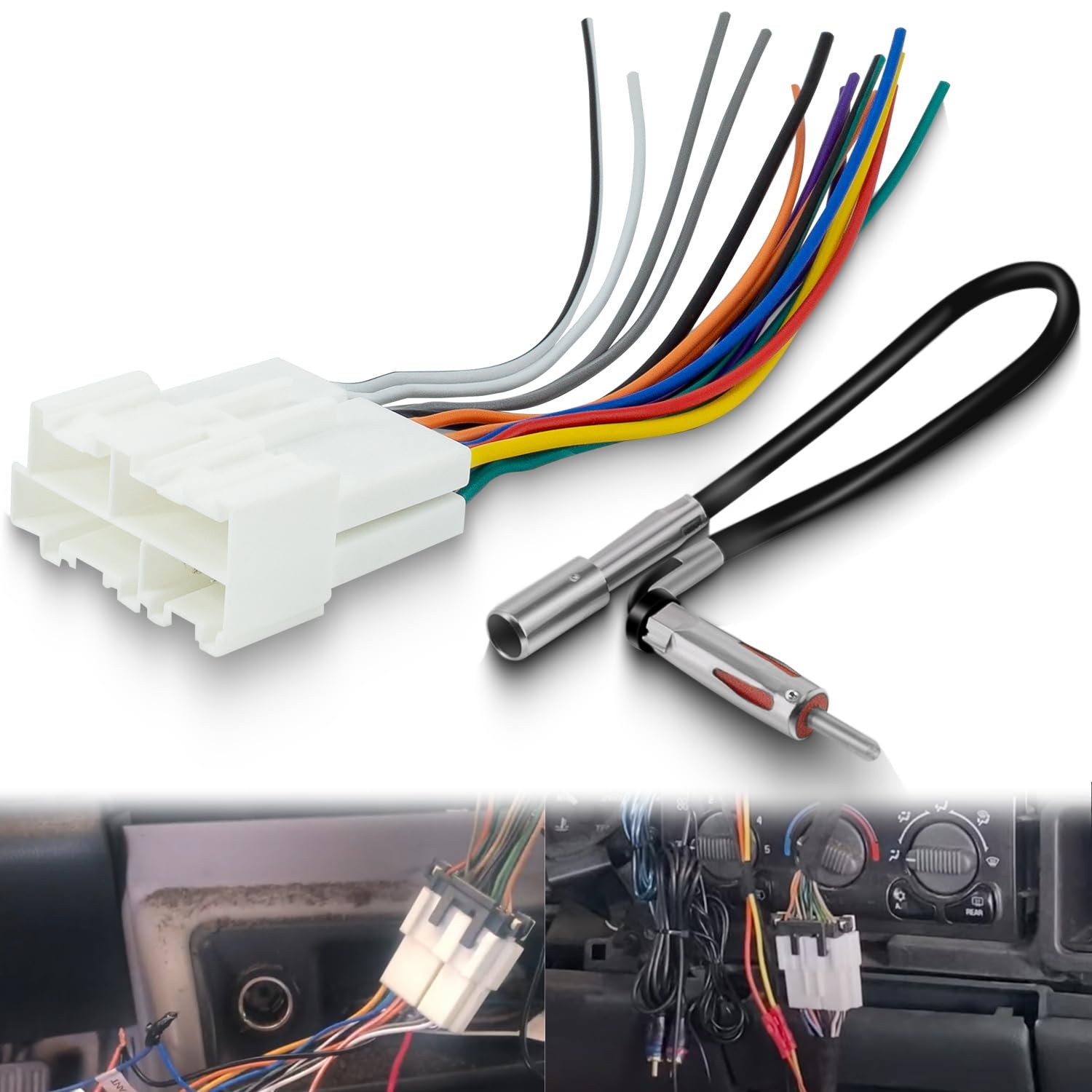 Radio Wire Harness & Antenna Adapter For 2000-2002 Chevrolet Suburban 1500 2500