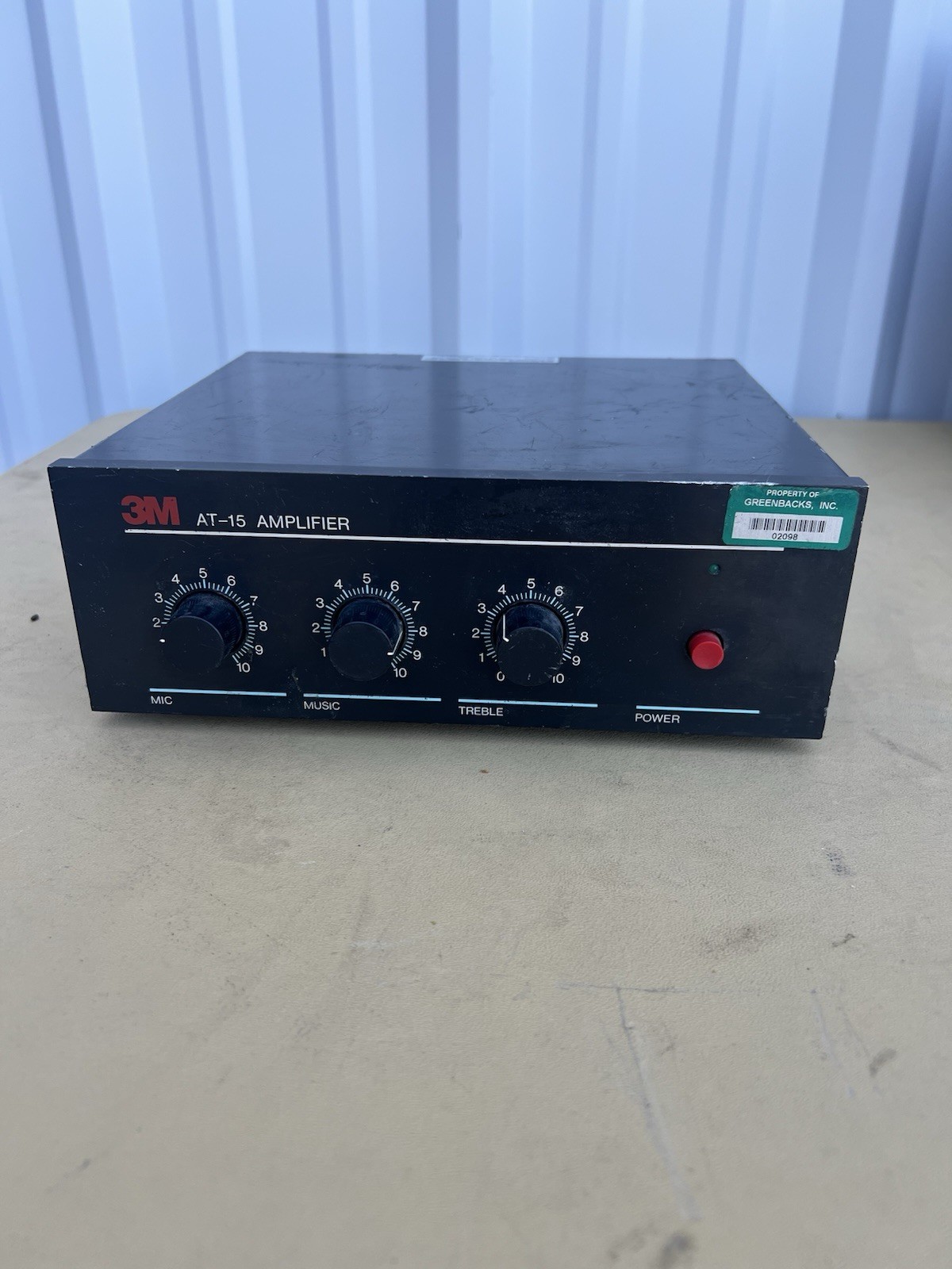 3M AT-15 Amplifier 37 Watt 50/60Hz 120V