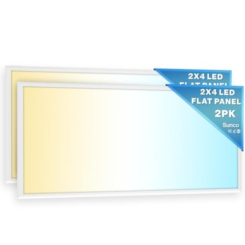 SUNCO 2X4 LED FLAT PANEL LIGHT DROP CEILING OFFICE SHOP - Scratch & Dent
