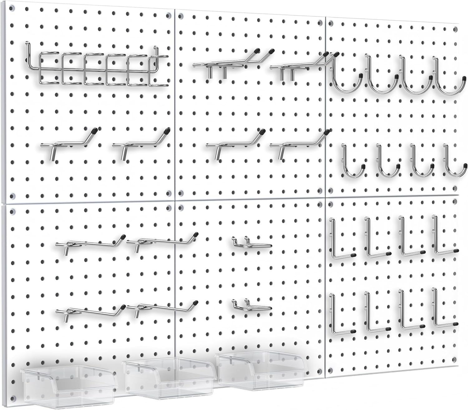 Peg Board 4 Pack Metal Pegboard Panels Black Pegboards Wall Organizer