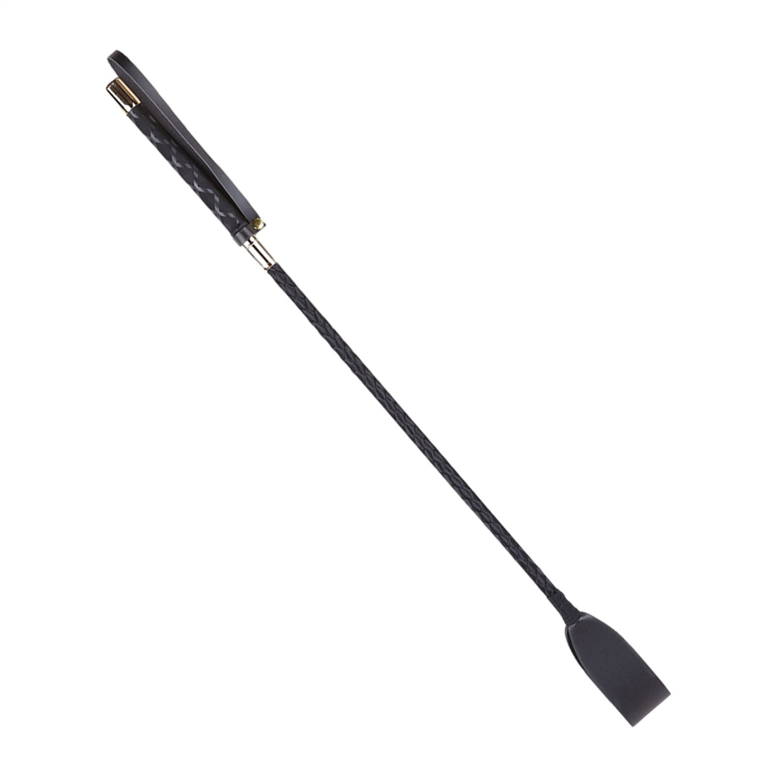 Genuine Leather Riding Crop Horse Whip, Braided Grip,Shaft & Leather Slapper