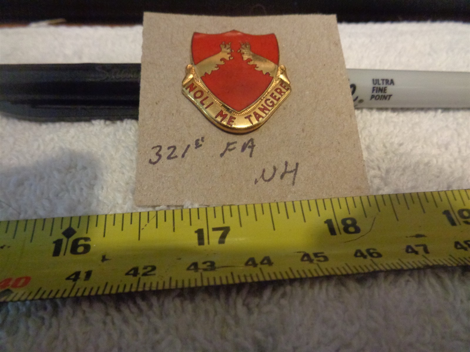 321st Field Artillery NH Unit Crest, DI, DUI (DRAW#J3)
