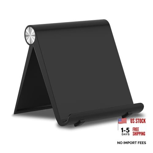 Cell Phone Foldable Stand for Desk, Portable Cell Phone Holder, Black