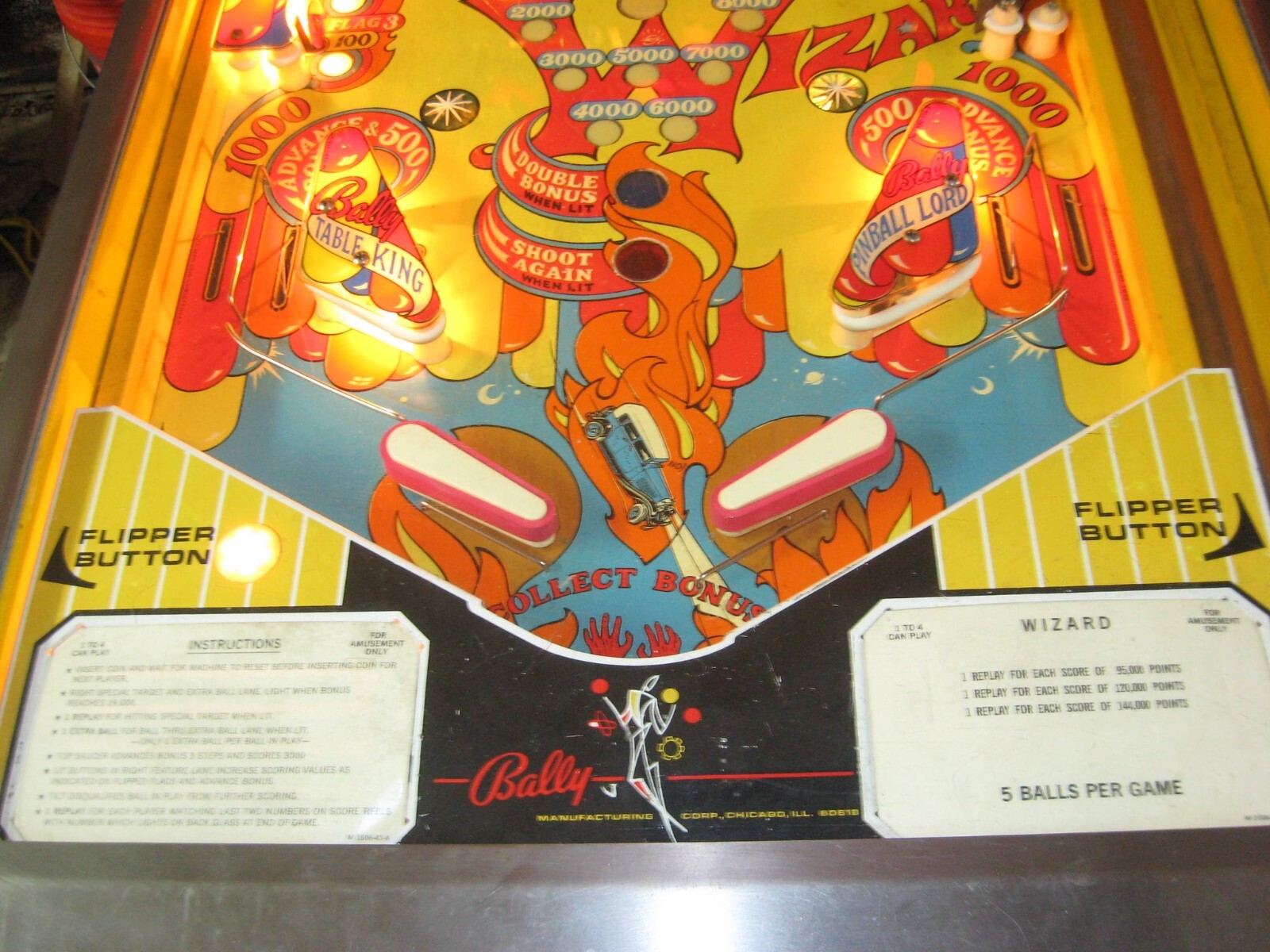 Wizard Pinball Machine - 1975