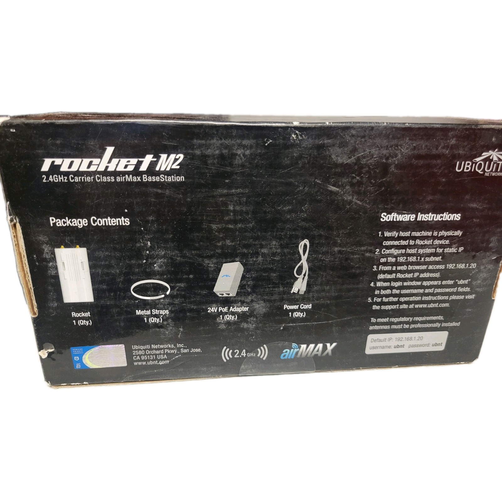 Ubiquiti Rocket M2 2.4GHz Carrier Class airMax BaseStation
