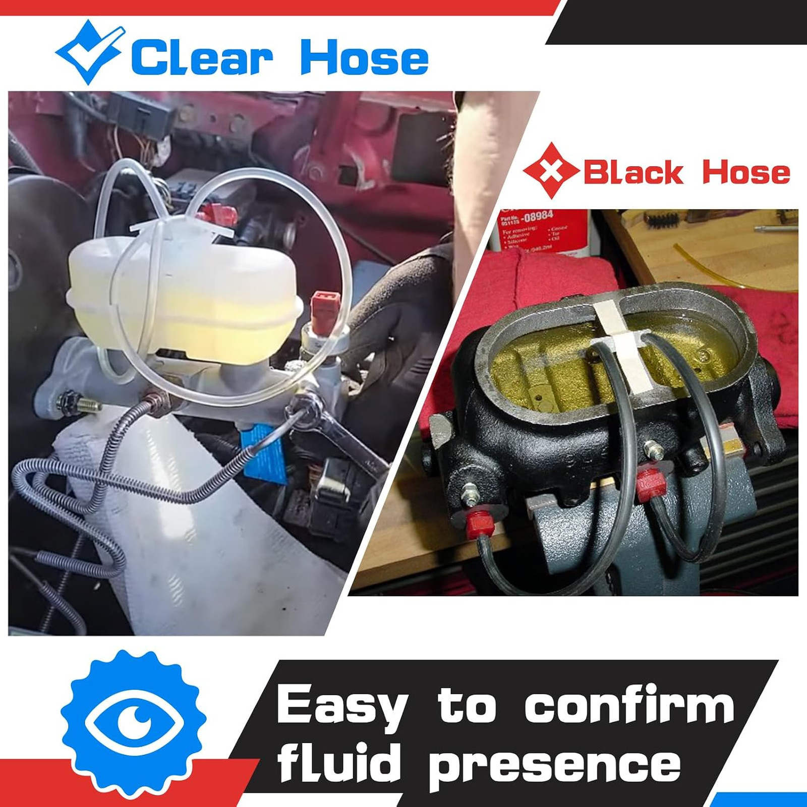 Brake System Bleeder Kit Replacement for 14151 Includes 22 Inch Hose Clips SAE