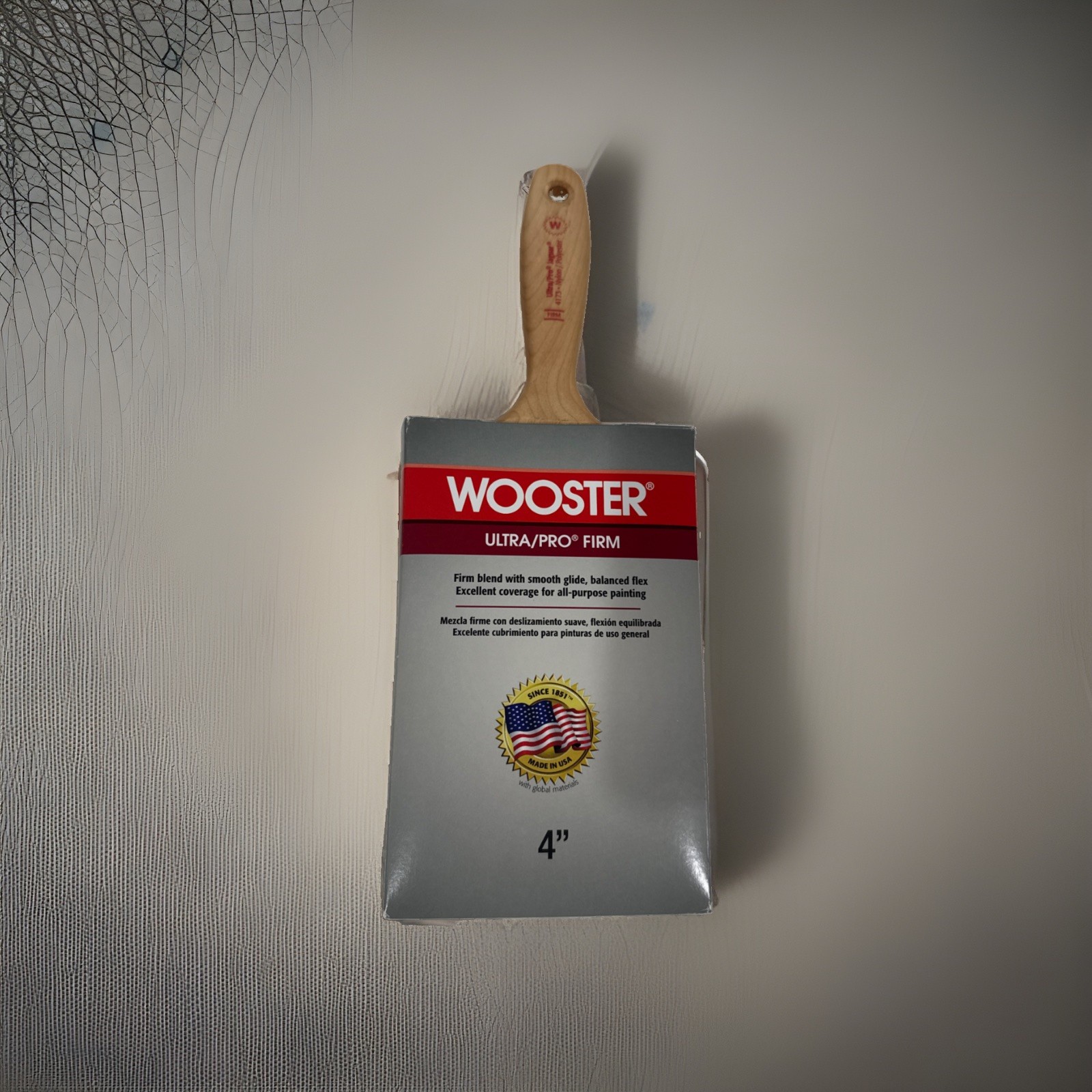 Wooster 4173-4 4" Wall Firm Nylon Polyester Bristle Paint Brush Jaguar NOS