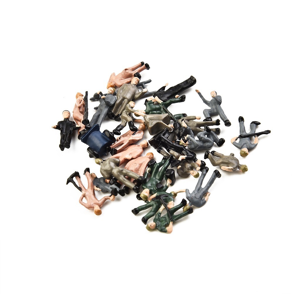 Worker Model People Figures Train Scenery 1:87 Scale Landscape Mixed Color
