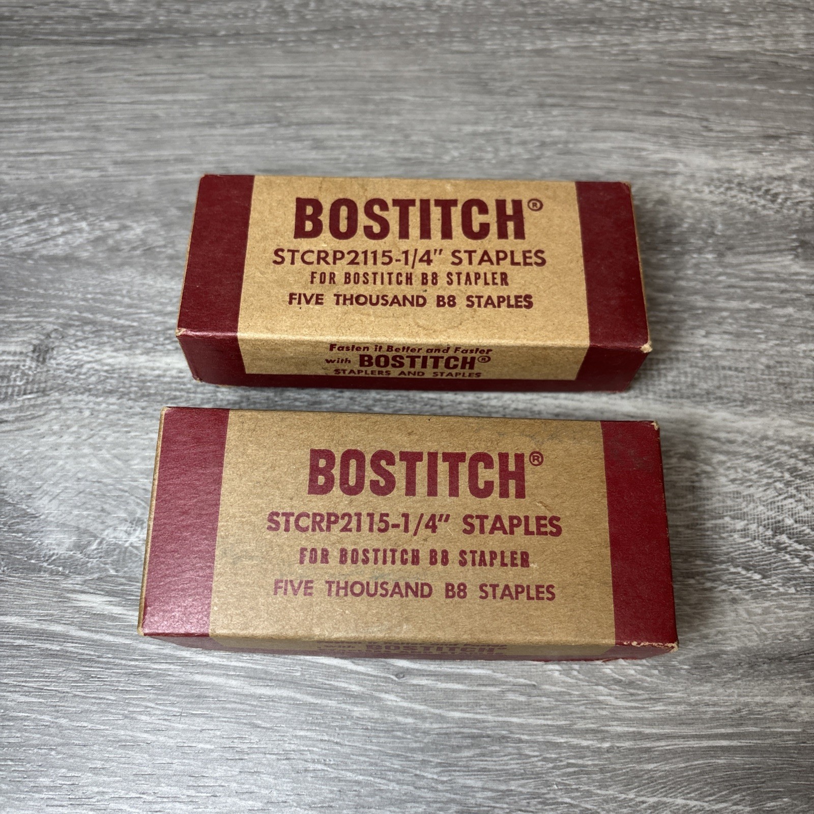 Vintage BOSTITCH STCRP2115 1/4" Staples 5000 Count for B8 Stapler & Tacker