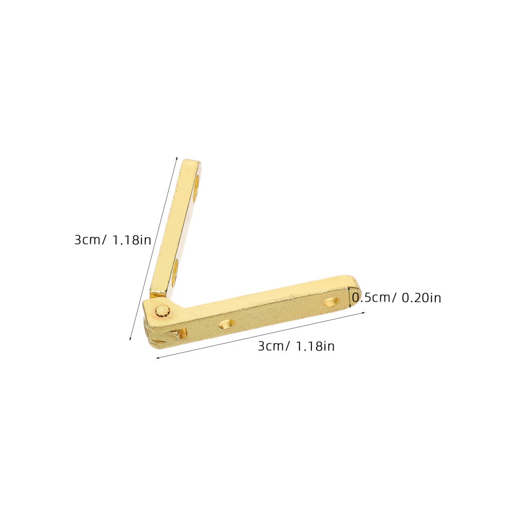 20 Pcs Cabinet Door Hinges Finish Hidden Hardware for Small Boxes