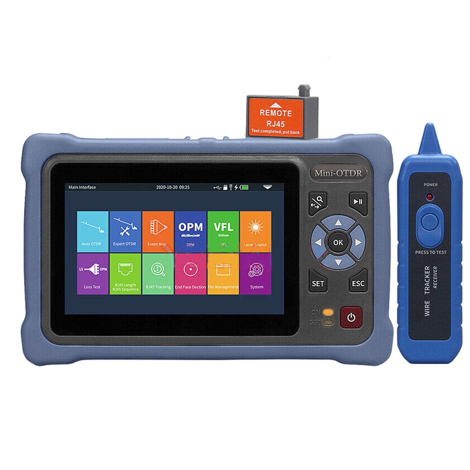 Mini OTDR 1310/1550nm 26/24dB SM FC/UPC 4.3" Touch Screen Optical Network Tester