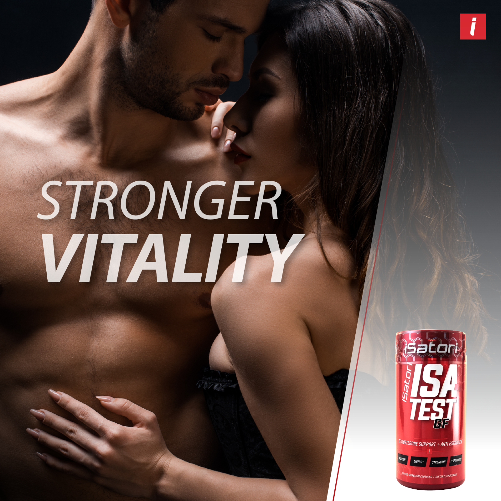 Isa-Test GF Testosterone Support Plus Anti Estrogen, 120 Count