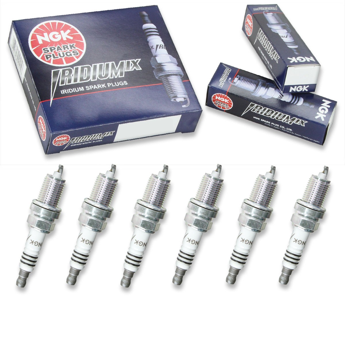 6 pcs NGK Iridium IX Spark Plugs for 1999-2004 Honda Odyssey 3.5L V6 - bu