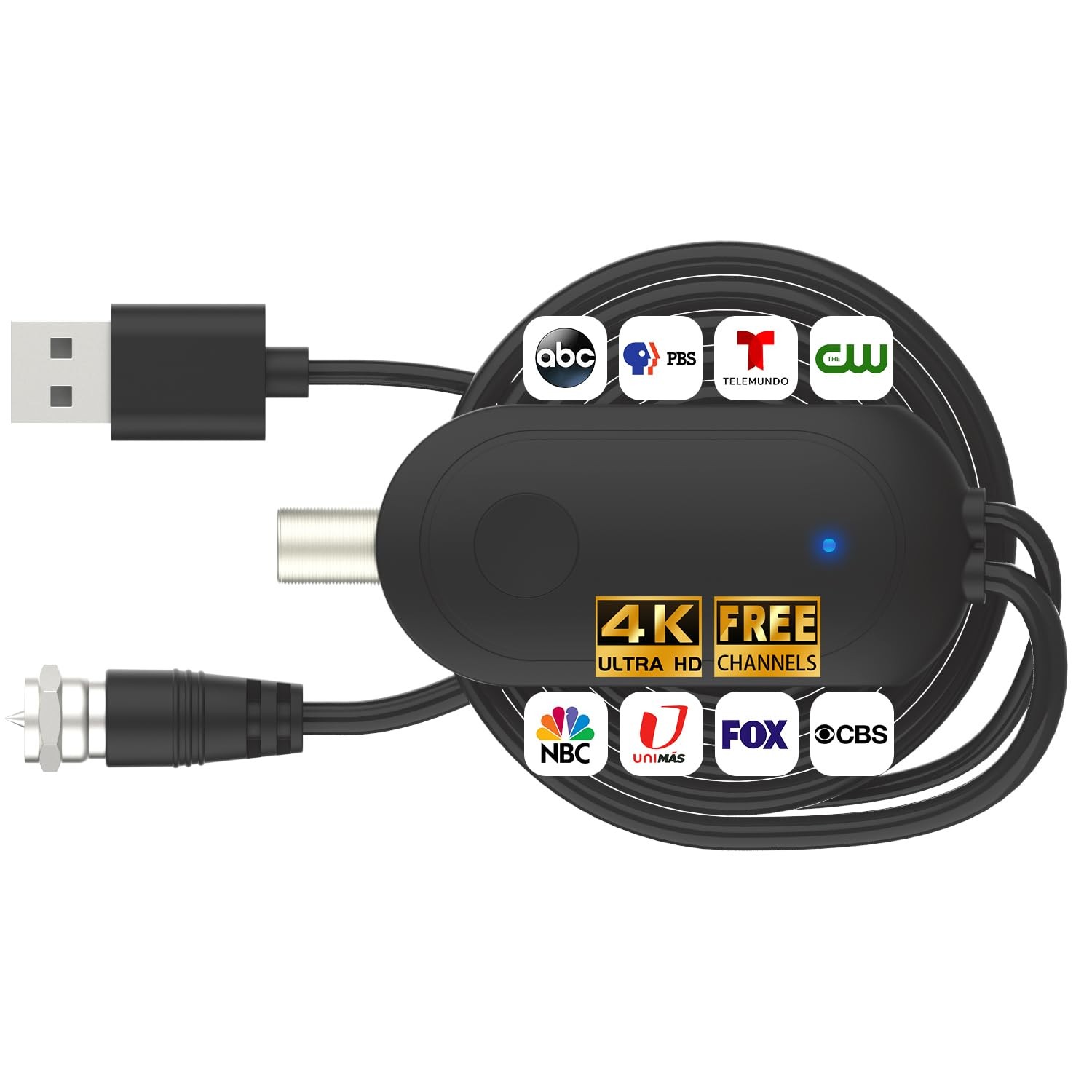 TV Antenna Amplifier 25dBi High Gain HDTV Signal Booster, Low Noise USB Power...