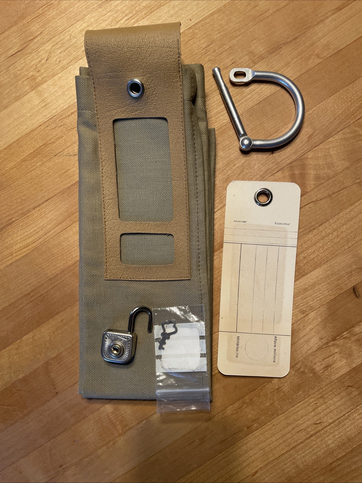 Swiss Military Bag Effects Mail NOS Vintage Cold War Lock Key Canvas Deadstock
