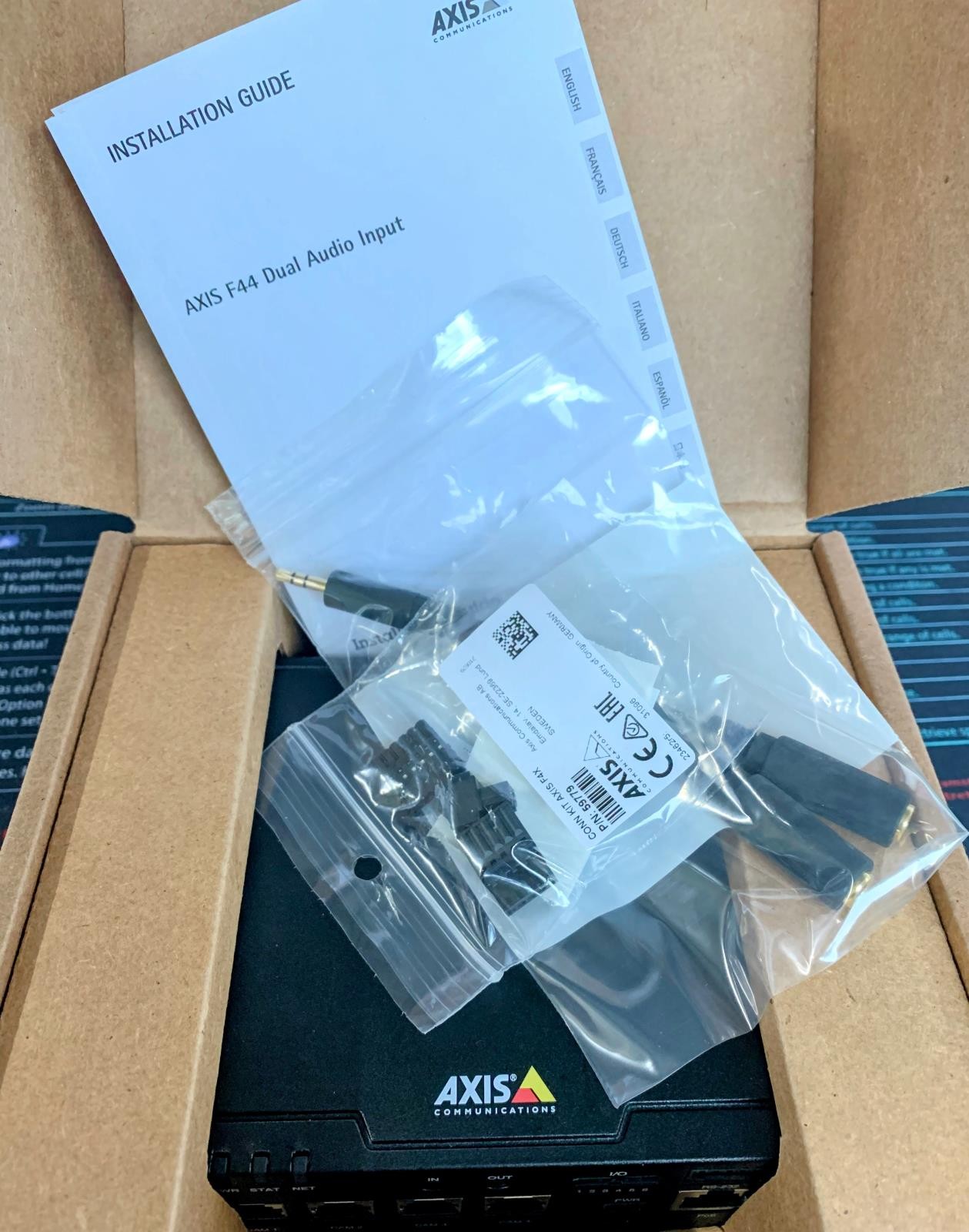 AXIS Communication Security F44 Main Unit with Dual Audio Inputs 0936-001 Sealed