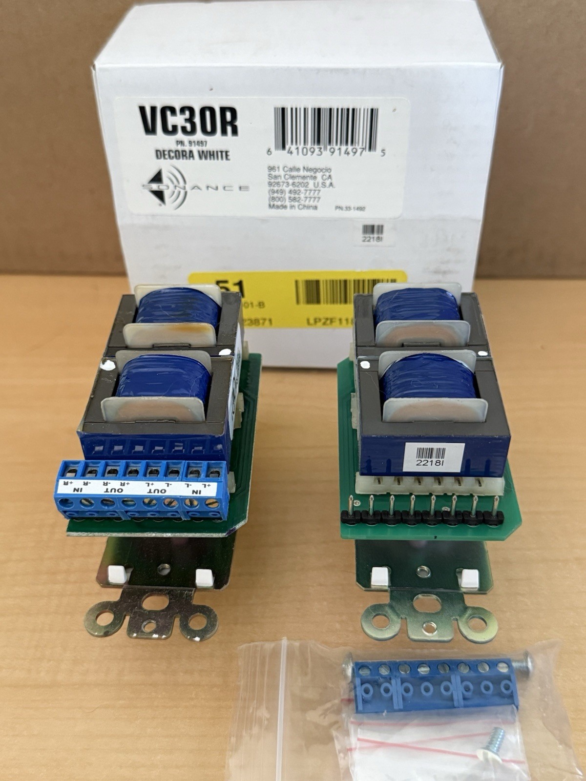 Lot of 2 x Sonance VC30R 30W Volume Control In-wall Rotary #91497
