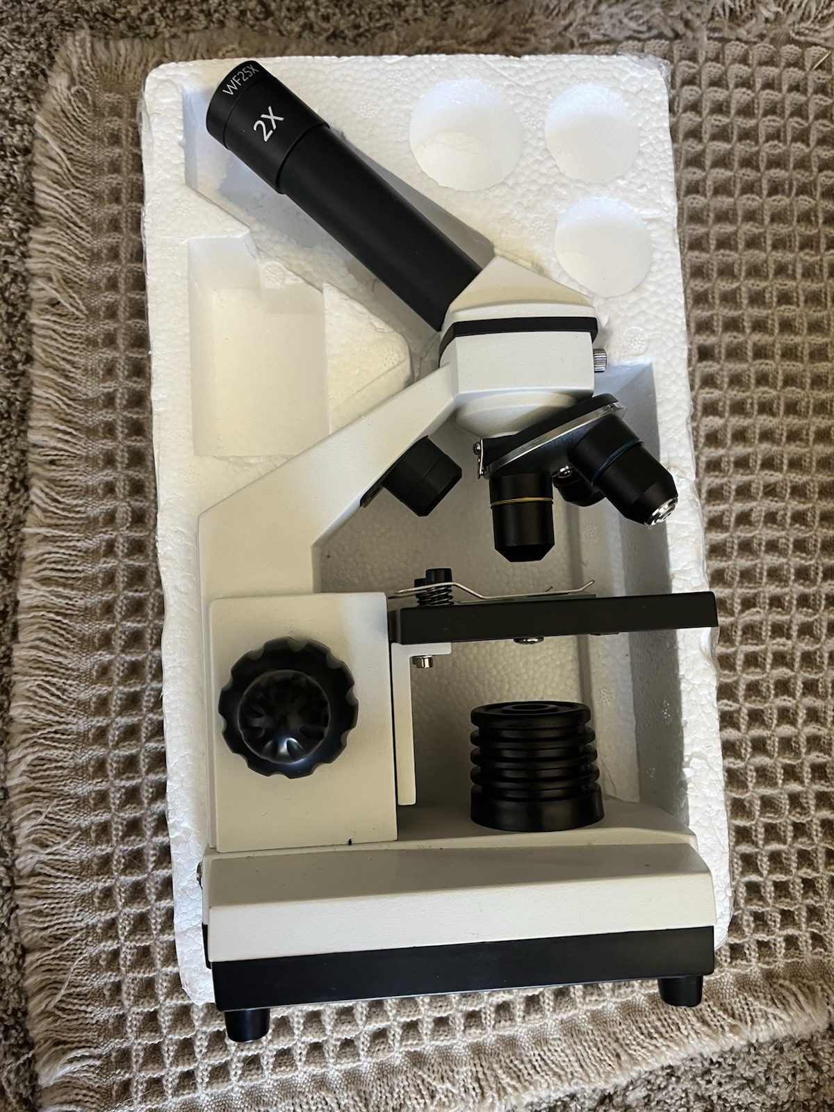 AmScope Kids Microscope Set w/ Accessories, Slide Set, Tools, Carry Bag