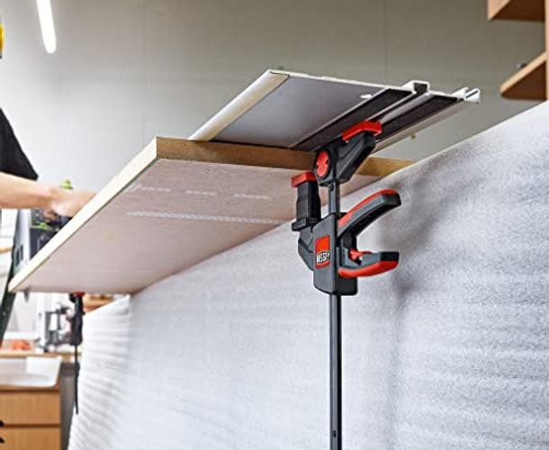 EZR-SET, One Hand Table/Track Clamp, Multi-Use 6 In. Ergonomic, Unique