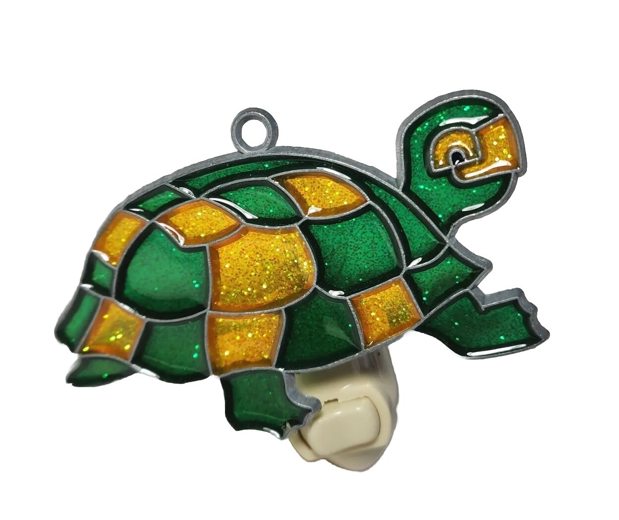 Stained Glass TURTLE Night Light Wall Lamp Lite Plugs In 4.5 X 2.5 Turtles