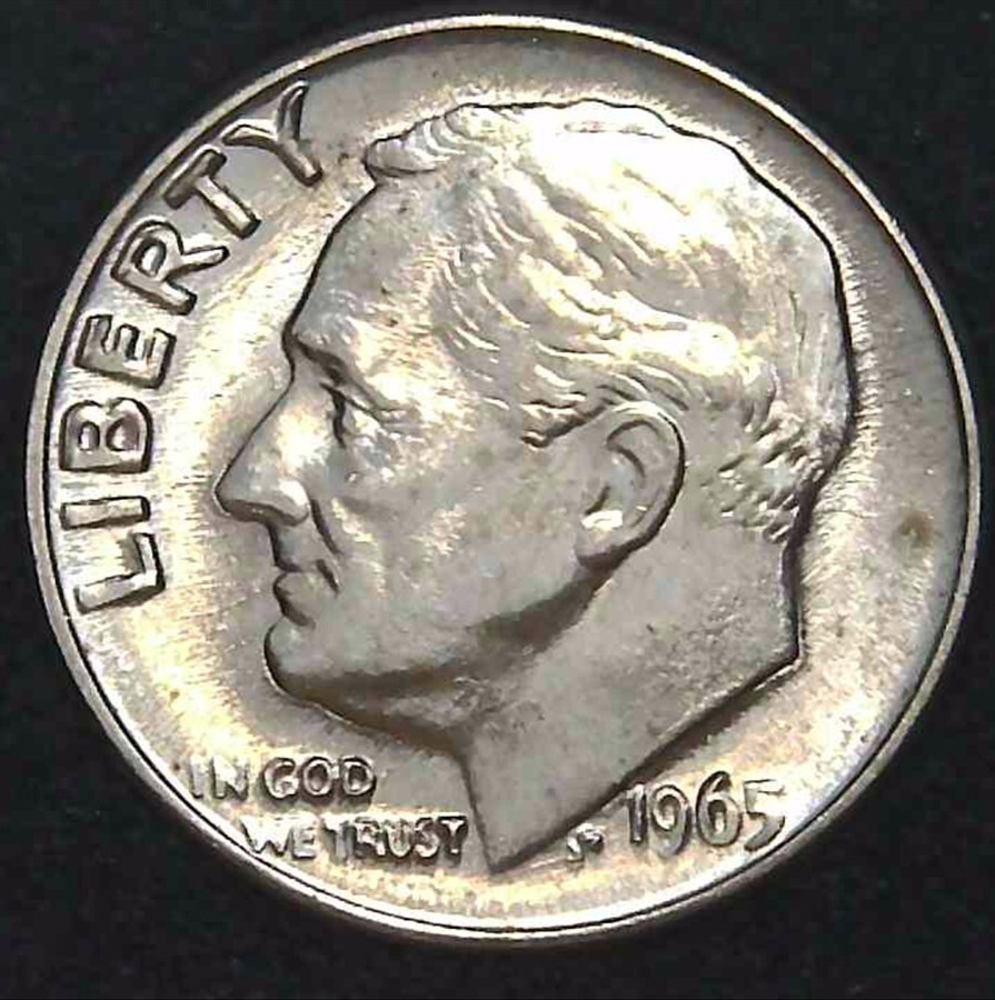 1965 10C Roosevelt Dime BU CLAD 25lw0604-1