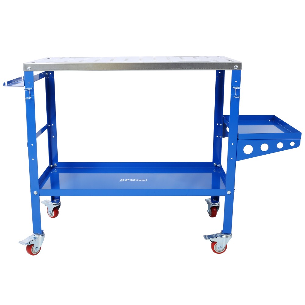Welding Table Steel Welding Workbench Table on Wheels Portable Work Bench 1200lb