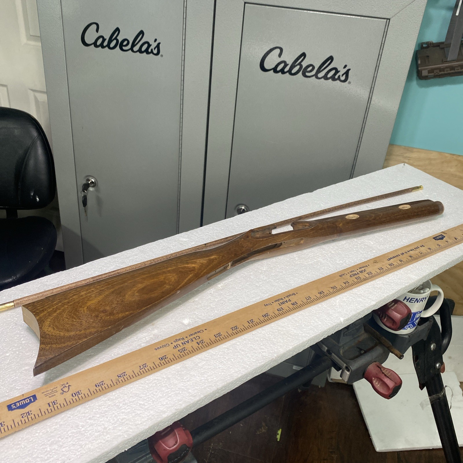 CVA Mountain Rifle Muzzleloader Stock, 15/16” Barrel Channel And Hickory Ramrod.