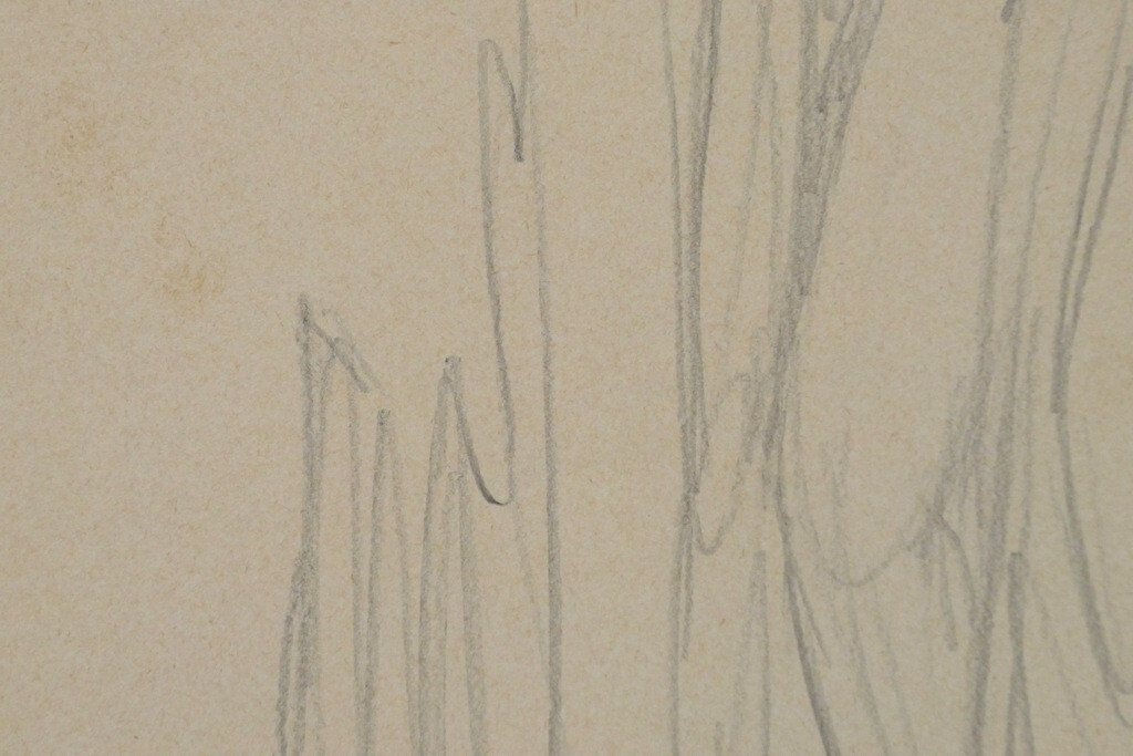 Bert Stollenwerk Original Zeichnung "Stehendes Mädchen" 1963