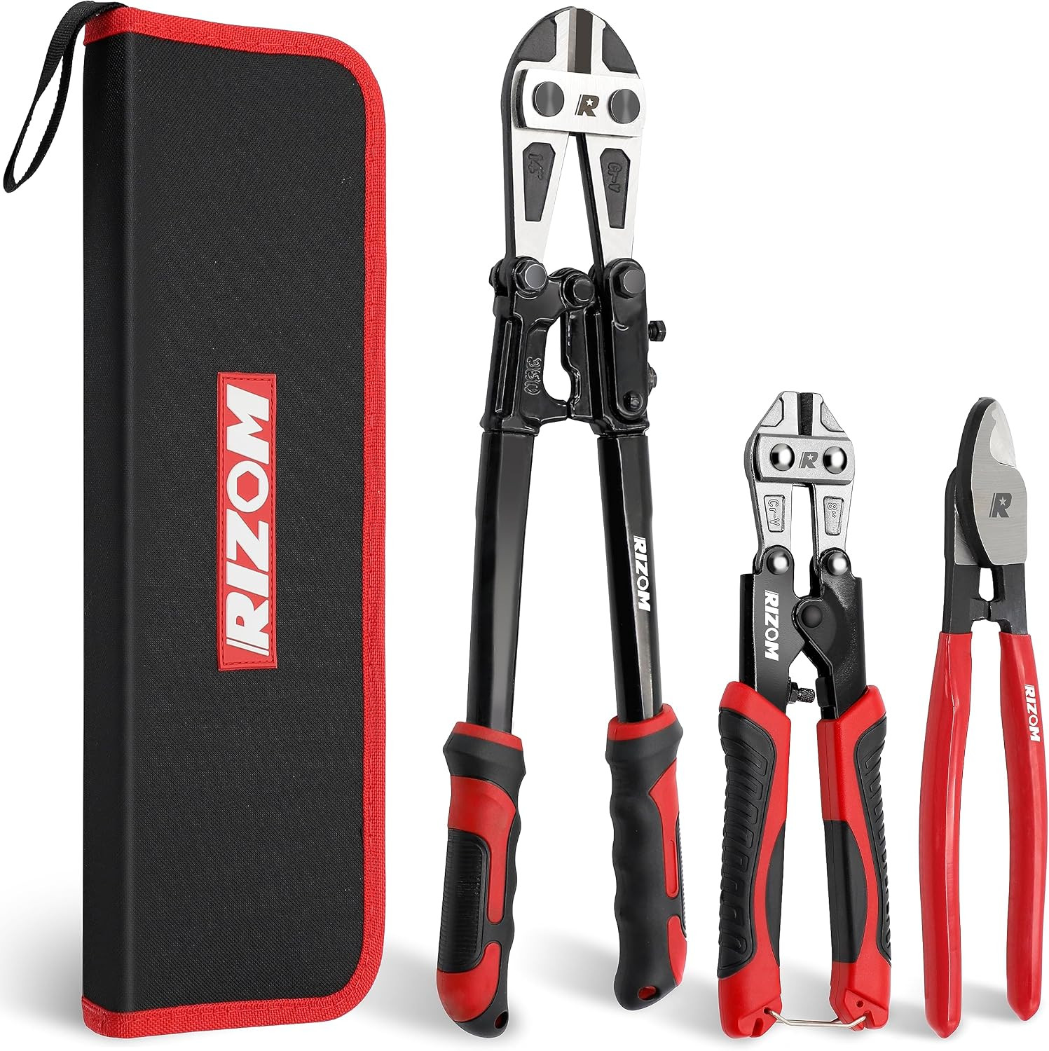 3 Piece Bolt Cutter Pliers Set, 14" Heavy Duty Bolt Cutter, 8" Mini Bolt Cutter,