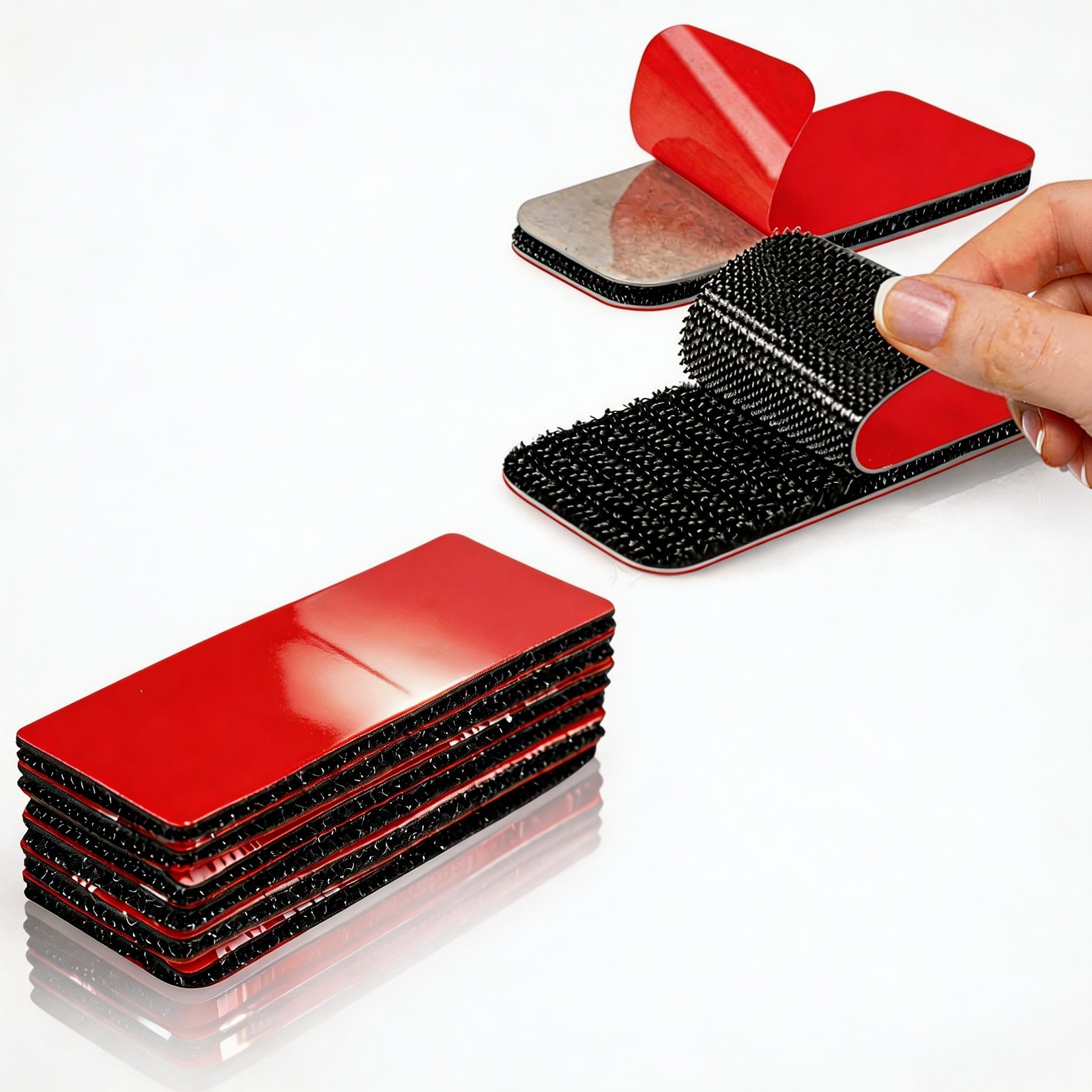 8Pcs Heavy-Duty Adhesive Hook and Loop Strips, 1.2" x 3.2", Heat-Resistant & ...