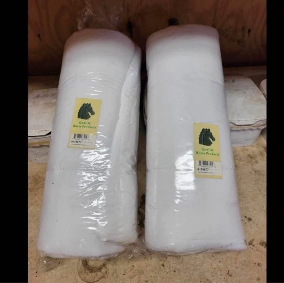 Quality Horse Products Pillow Wrap 14 White Set of 2, Horse Leg Wraps MPN 174677