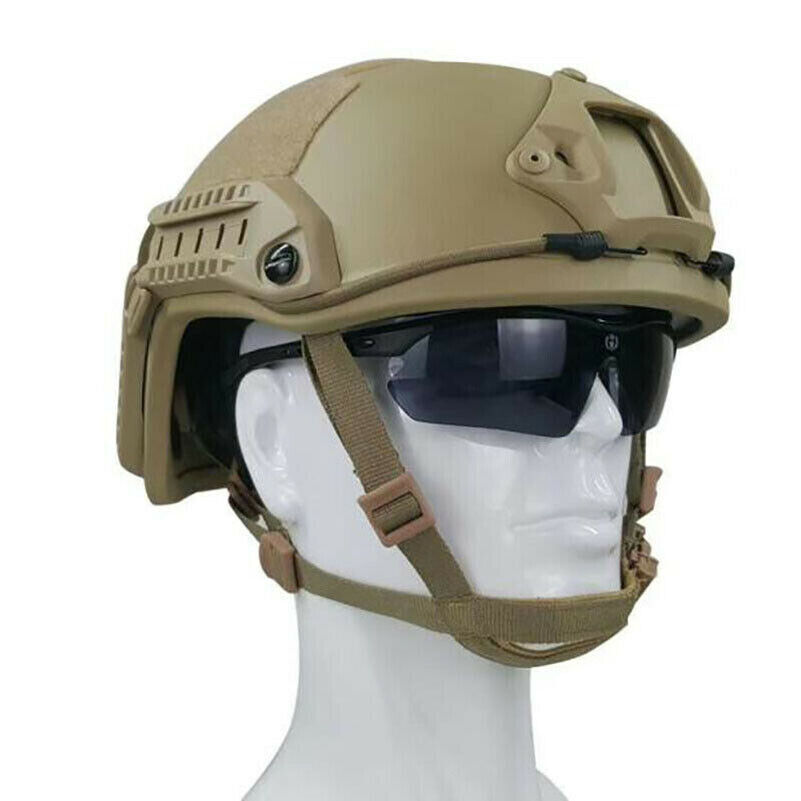 Tactical Uhmw-Pe Size M Ballistic IIIA Bullet Proof Helmet Medium DE