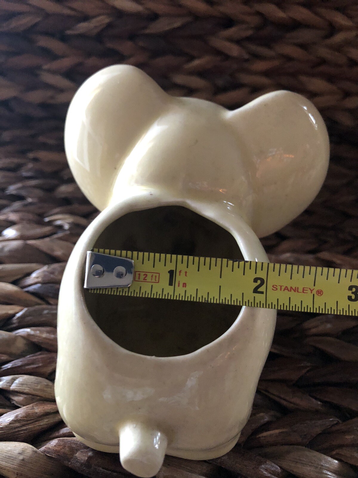Vtg. Yellow Elephant Planter