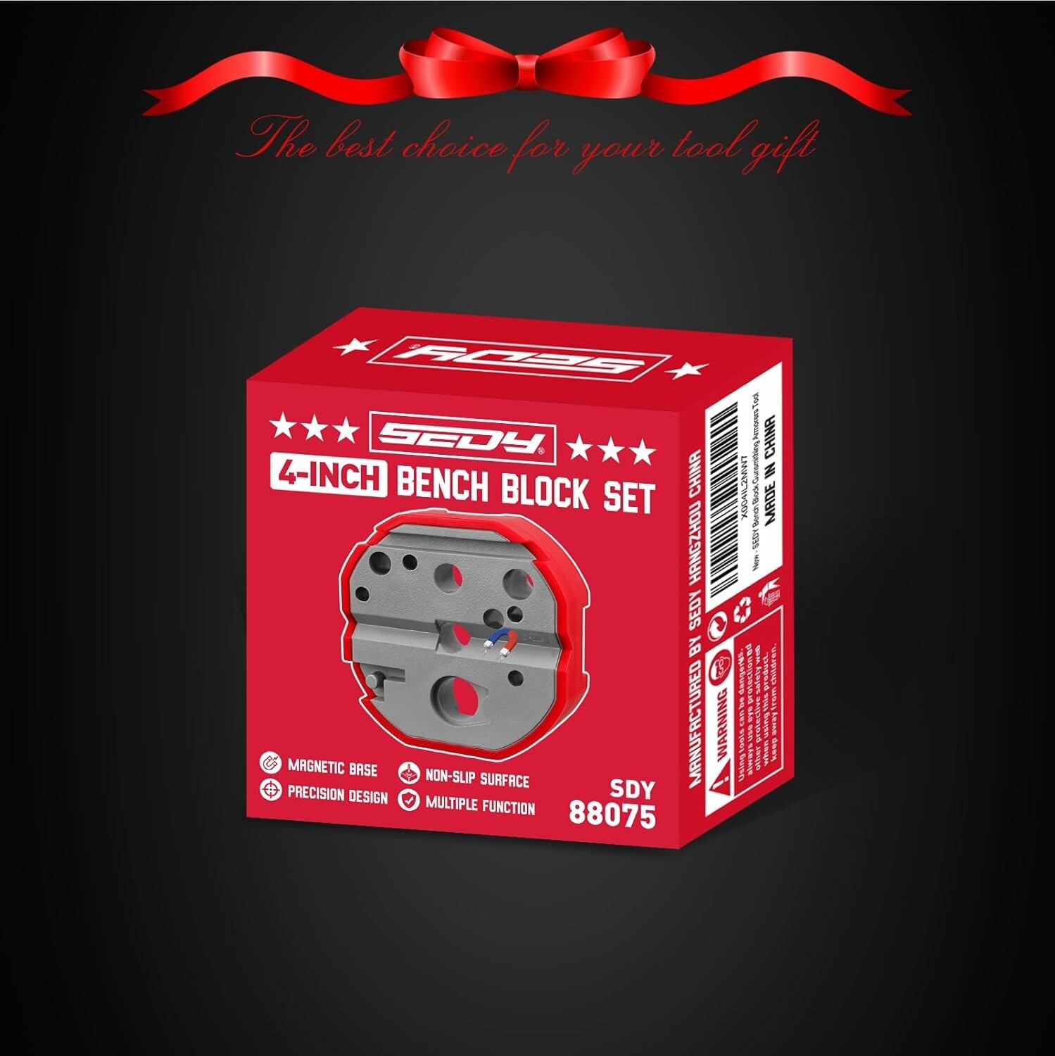 Universal Bench Block with Non-Marring, Magnetic Bench Block Armorers with