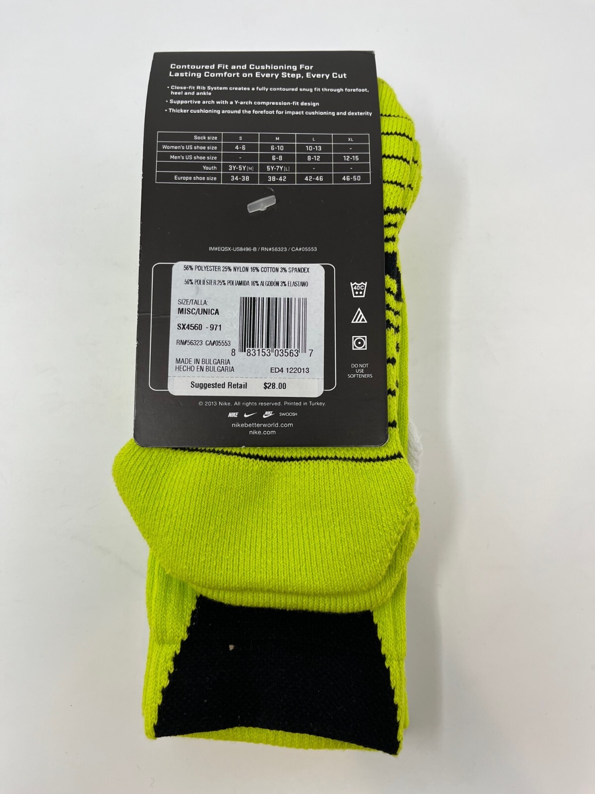 Nike Performance socks Cush Football 2pr Fast is faster & speed kills SX4560-971