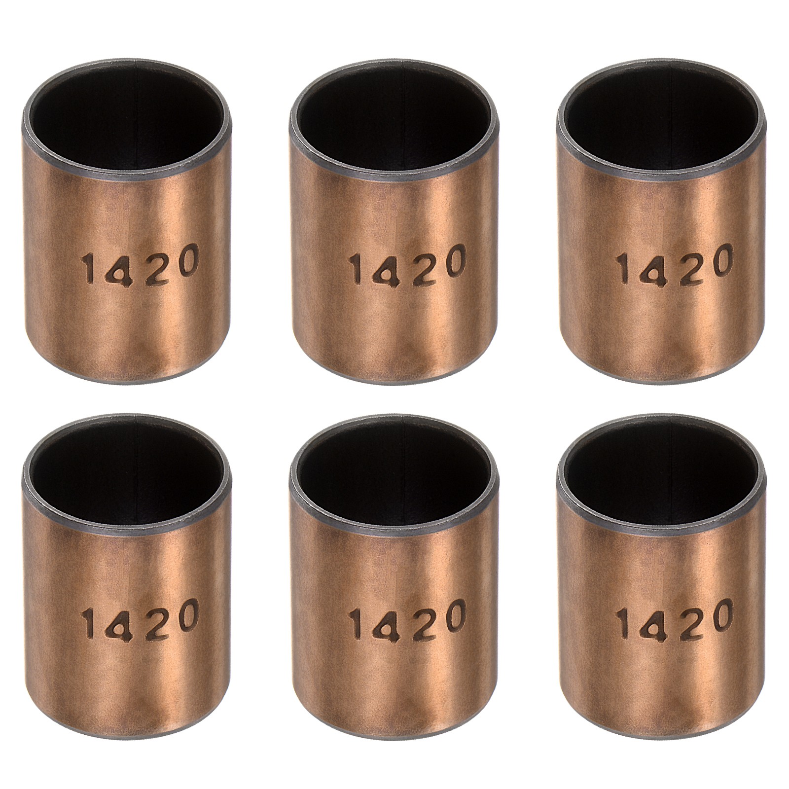 Sleeve Bearings 14mm Bore x 16mm OD x 20mm Length Wrapped Oilless Bushings 6pcs