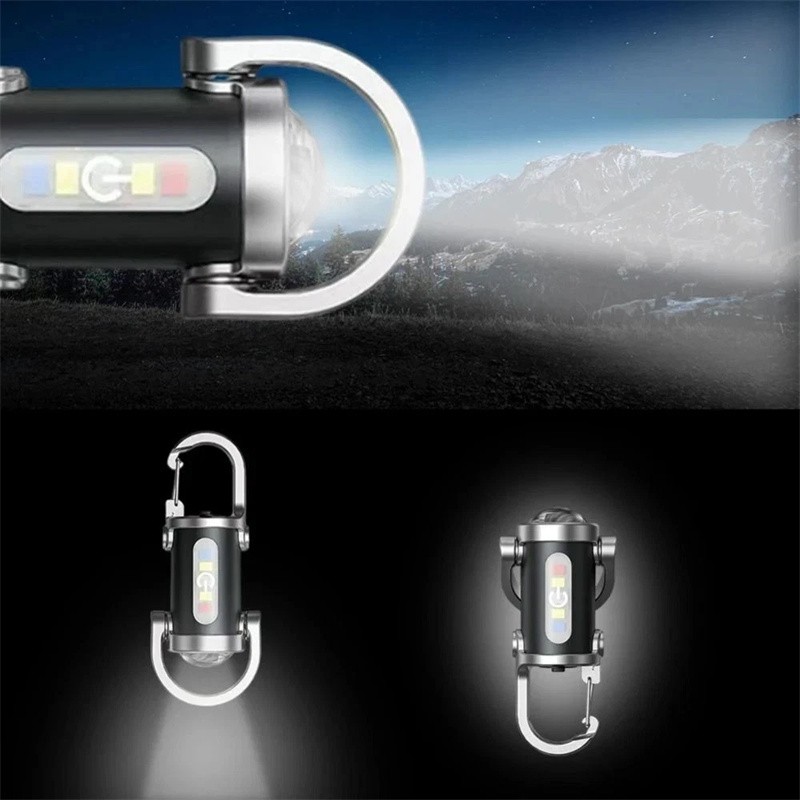 NEW Super Bright LED Mini Flashlight USB Rechargeable Pocket Keychain Torch