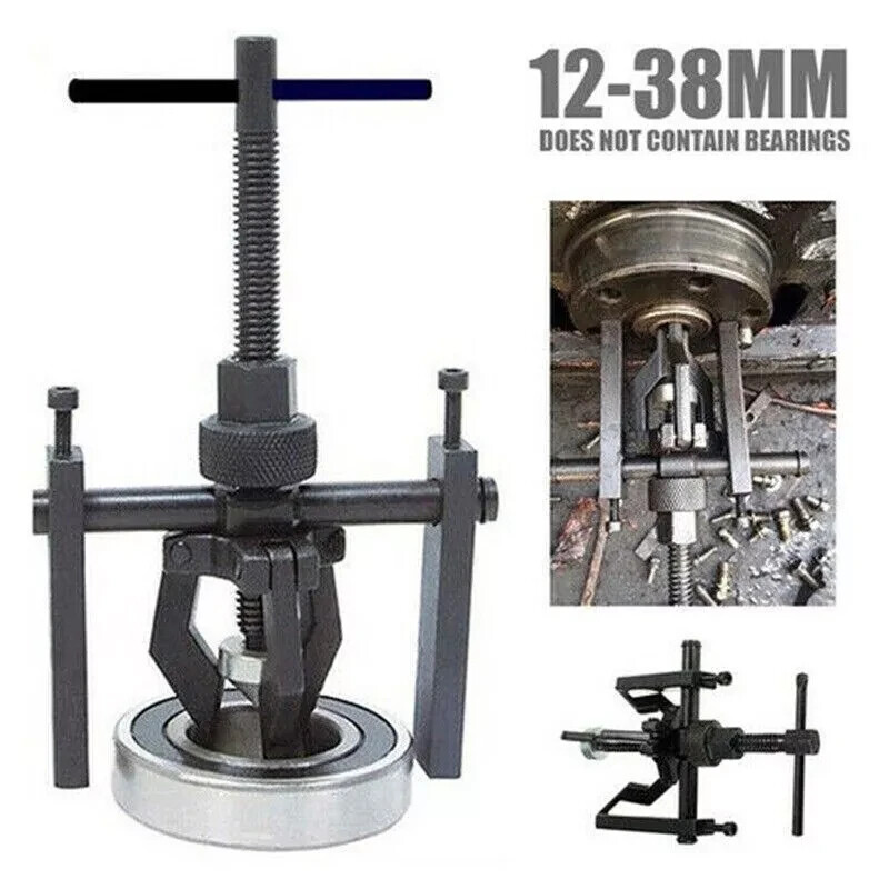 3 JAW INNER BEARING PULLER CAR MOTORCYCLE BUSHING REMOVAL EXTRACTOR HAND TOOL