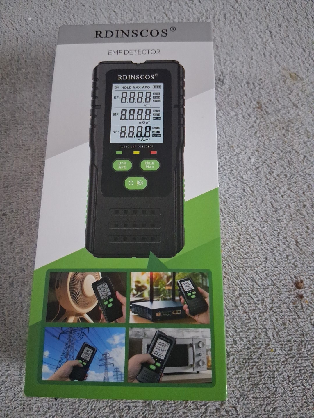 EMF Detector, Detect All 3 Types of Electromagnetic Radiation Field in 1 EMF Met